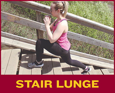 Stair Lunge | MacEwan University Sport and Wellness