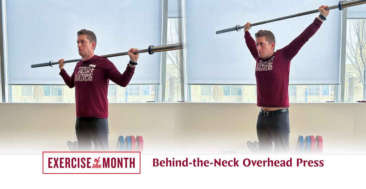 Progression for Overhead Pressing – Snatch (wide) Grip Behind-the-Neck Overhead Press