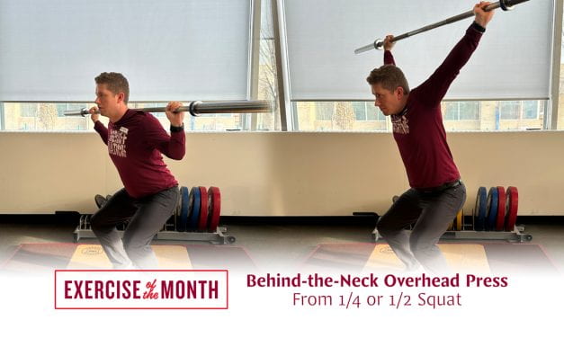 Behind-The-Neck Overhead Press from Quarter or Half Squat